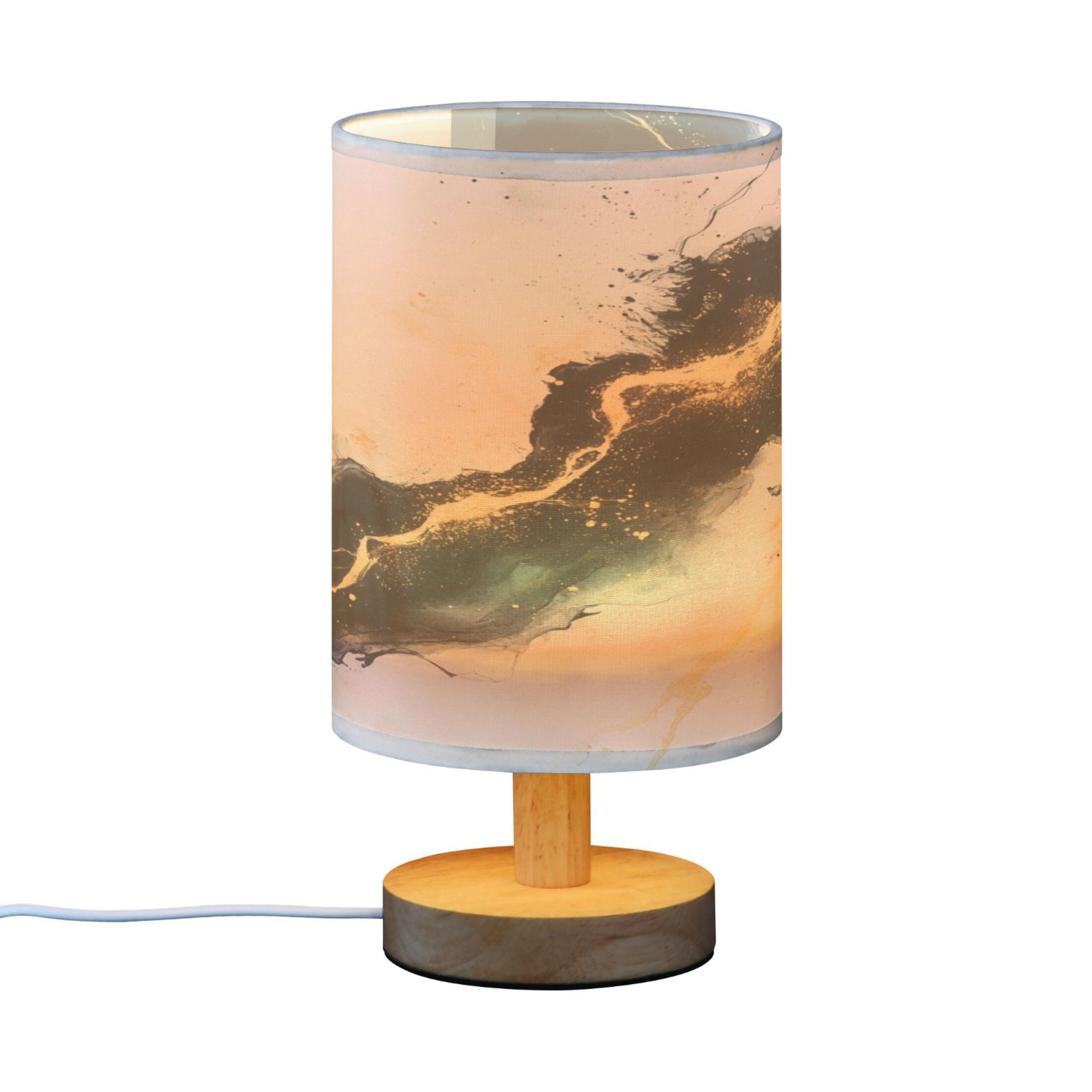 Desk Lamp Bedside Lamp 5.12x9.7In LED Lamp With USB Charging Interface For Bedroom Living Room Office Study Stylish Decoration Black Beautiful Marble