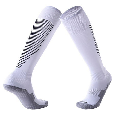 

ZIZOCWA Women S Knee High Socks Comfort Soft Stretchy Sports Running Skiing Stockings Casual Color Block Knitted Wool Mid Calf Socks White