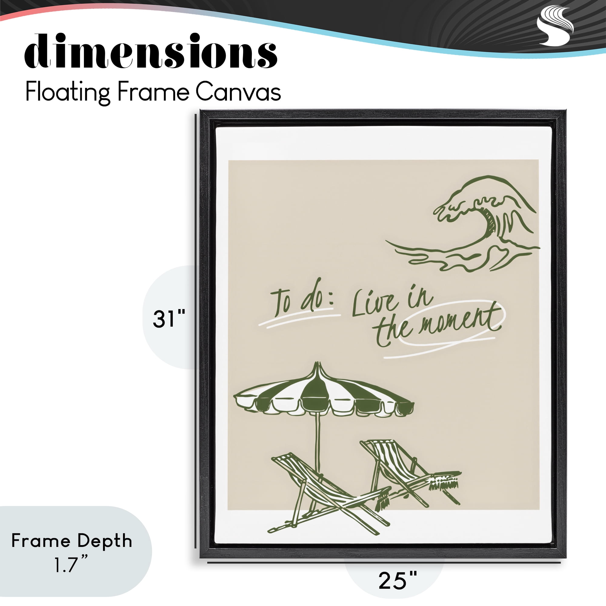 Stupell Industries To Do: Live In The Moment Black Framed Floater Canvas Wall Art, design by The Prints Vibe