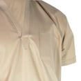 thumbnail image 3 of Hijaz Light Brown V-Neck Short Sleeve Men's Thobe Arab Robe Dishdasha - 64, 3 of 3