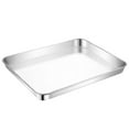 thumbnail image 1 of Mini Plaque de Four Rectangulaire en Acier Inoxydable Petite Plaque de Cuisson pour Fours Grille-Pain, 1 of 9