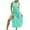 Mint Green, variant on fatyb Women's Long Swimsuit Coverup Mesh Sleeveless Bathing Suit Cover up Side Drawstring Bikini Dress