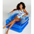 thumbnail image 3 of Justice 2-in-1 Foldable Pool Lounger - Lounger Float & Poolside Chair. Bring Relaxation to a new level with our Pool Lounger Durable & versatile design, Ages 6+, Inflated size: 35" x 65", Unisex, Blue, 3 of 7