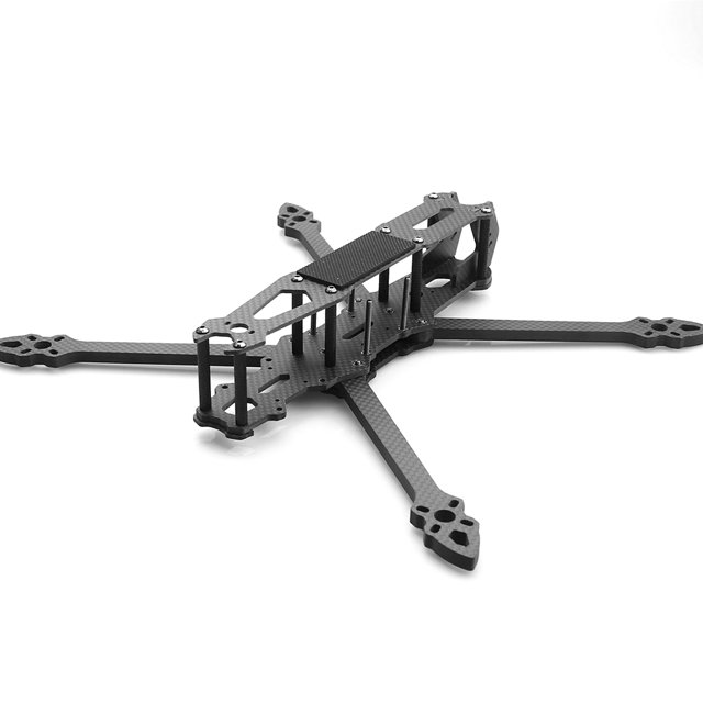 Graflsoa MAK4 V2 7-Inch Carbon Fiber Drone Frame with X-Type Structure, 295mm Wheelbase, 185g Weight, 3.0mm Base Plate, 35mm Inner Space, Compatible with 7-Inch Propellers and 6S Batteries