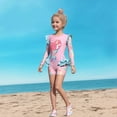 thumbnail image 5 of RUTAYY Girls Swimwear Long Sleeve Rash Guard Swimsuit With Flounce Hem For Beach Summer Swimming Sun 2-12 Years Pool Brazilian Beachwear, 8-9 Years, 5 of 9