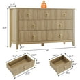 thumbnail image 5 of Pinypikaka Dresser for Bedroom with 7 Drawers, 54" Wide Modern Chest of Drawers with Metal Handle, Dresser TV Stand, Wood Drawer Organizer for Bedroom, Living Room, Hallway, 5 of 6