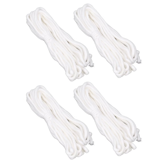 4Pcs Self-Watering Cotton Rope Wick Cord For Indoor/Outdoor Potted Plants 4mm X 10m Hydroponic Wicking Cord
