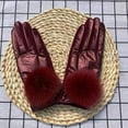 thumbnail image 4 of 1 Paire de Gants Thermiques Femme Imperméables Hiver Sports de Plein Air Sports de Plein Air Équitation Vélo Planche à Neige Randonnée Cyclisme Pêche Patinage Mitaines Rouges, 4 of 7