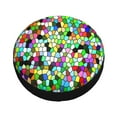 thumbnail image 3 of Bingfone Colorful Tie Dye Stained Glass Spare Tire Cover Weatherproof Universal Wheel Protectors For Rv Camper Travel Trailer Suv Truck 15 Inch, 3 of 9