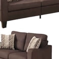 thumbnail image 4 of Poundex Furniture 2 Piece Fabric Sofa Loveseat Set in Brown Chocolate, 4 of 6