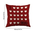 thumbnail image 3 of Specollect 2 Pcs Valentines Day Pillow Cover, Soft Linen Decorative Cushion for Sofa Living Room Bedroom, Pressure Relief, 3 of 8