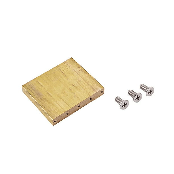 Naiovety Bloque de trémolo de latón a prueba de herrumbre, alta densidad, resistente al agua, buena precisión, bloque de trémolo estándar, pieza de Accesorios para instrumentos musicales Naiovety OD022556-00