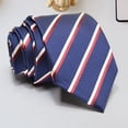 thumbnail image 3 of Honrane Men Business Tie Male Striped Arrowhead Type Wedding Tie for Wedding,Office,Banquet, 3 of 3