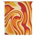 thumbnail image 2 of Orange Yellow Sheer Curtains 96 Inches Long, Modern Ombre Abstract Aesthetic Art Light Filering Curtains, Privacy Drapes Simi Floor to Veiling Curtain for Living Room Bedroom Large Window Treatment, 2 of 9