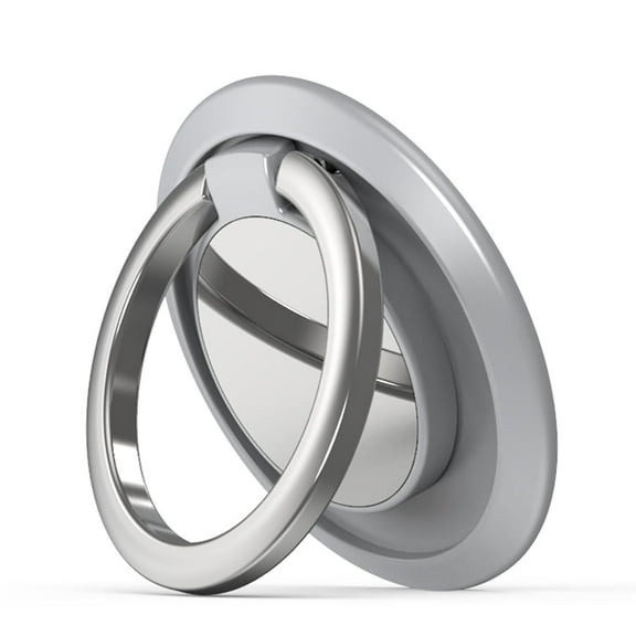 7KeTree 360° Rotating Phone Stand - Metal ring clasp,for All Smartphones and Tablets, Silver