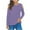 Purple, variant on oqasdz Girls T Shirts Pleated Front Solid Color Long Sleeve Shirts Kids Puffed Soft Casual Top Size 3 Y-4 Y