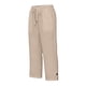 thumbnail image 3 of Pantalones de Lino Mujeres Outfits de Vacaciones Casual Elástico de la Cintura Cordón Suelto Recto Tubo Capris para la Playa de Verano, 3 of 5