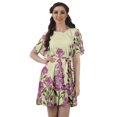 thumbnail image 1 of Moomaya Printed Jewel Neck A-Line Women Dress Casual Loose Bohemian Short Tunic, 1 of 6