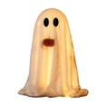 thumbnail image 2 of Cadancy Halloween Decorations Light Up Furry Ghost with Pumpkin Standing Spooky LED Figurine Indoor Outdoor Front Door Porch Yard Table Centerpiece Holiday Party Ornament Home Decor, 2 of 7