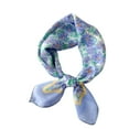 thumbnail image 2 of Awdenio Fashion Scarves Lightweight Women's Cotton and Linen Small Scarf Silk Scarf Literature And Fashion Temperament Flowers and Petals Neckerchief Hair Band Decorative, 2 of 3