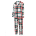 thumbnail image 3 of Hirigin Store Family Matching Christmas Pajamas Set Plaid Print Holiday Pajamas Sleepwear Tops Pants Dress, 3 of 10