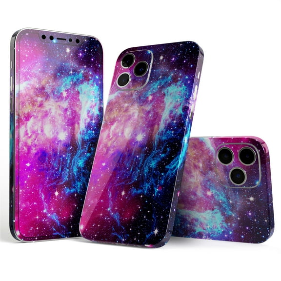 Design Skinz Bright Trippy Space Full Body Skin Decal Wrap Kit Compatible with Apple iPhone 12 Mini (Screen Trim & Back Skin)