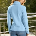 thumbnail image 7 of IUYRTFE Women's Fleece Zip-Up Jacket Stand Collar Long Sleeve Casual Coat with Pockets, 7 of 7