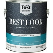 1 PK, Best Look Latex Premium Paint & Primer In One Satin Interior Wall Paint, Extra Deep Base, 1 Gal.