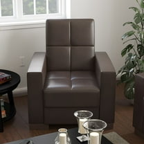 Ottomanson Origins Convertible Arm Chair, Brown Leatherette