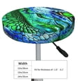 thumbnail image 4 of Xecao Colorful Stained Glass Crocodile Print Stool Covers Offer Stylish, Washable Protection for PU Round Bar Stools, Perfect for Home or Commercial Use.-13 inch, 4 of 7