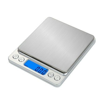 

Digital Kitchen Scale Stainless Steel Weight Balance Scale 3kg/0.1g Kitchen Food Scale with Backlit Display