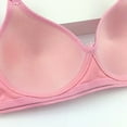 thumbnail image 6 of WREESH Push-Up Bra Women No Underwire Bras Printed Gathered Middle Button Breathable Underwear Daily Bra Plunge Bra Underwear Hot Pink, 6 of 6