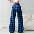 thumbnail image 6 of Horkkom Plaid Pajama Pants Women Trendy Spring Summer Lounge Pants Casual Loose Sleep Pants with Pockets Elastic Waist Drawstring S, 6 of 9