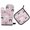 Panda and Clouds Pattern, variant on 2 PCS Oven Baking Gloves Set Heat Resistant Oven Mitt & Pot Holder Set Cooking Mitts Kitchen Home Supplies Panda and Clouds Pattern