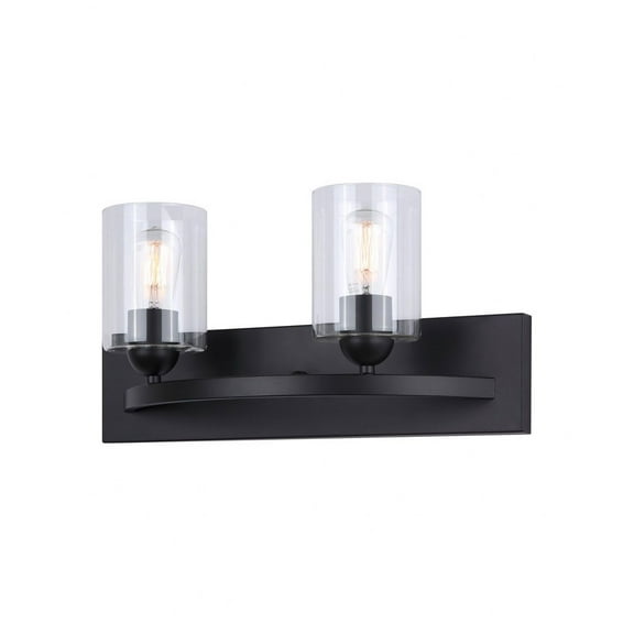 IVL370A02BK-CL-Canarm Inc-Hampton - 2 Light Bath Vanity-8.5 Inches Tall and 18 Inches Wide