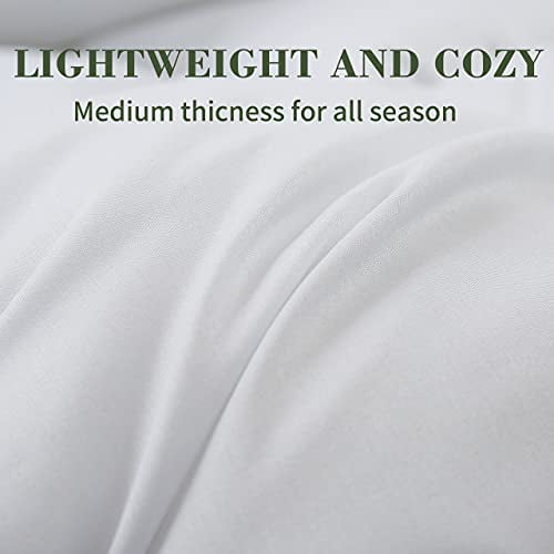 Twin Comforter Duvet Insert White-Soft Plush Fiber Fill,Lightweight Down Alternative Comforter by L LOVSOUL (68x90Inches) Comforter