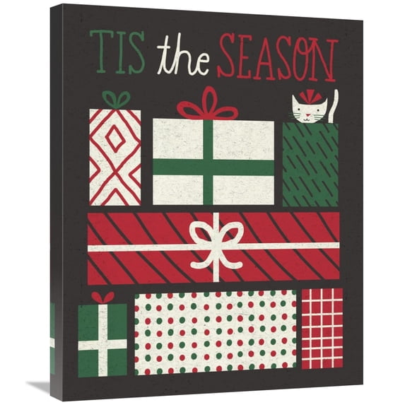 Global Gallery's 'Jolly Holiday Gifts' By Michael Mullan Stretched Canvas Wall Art