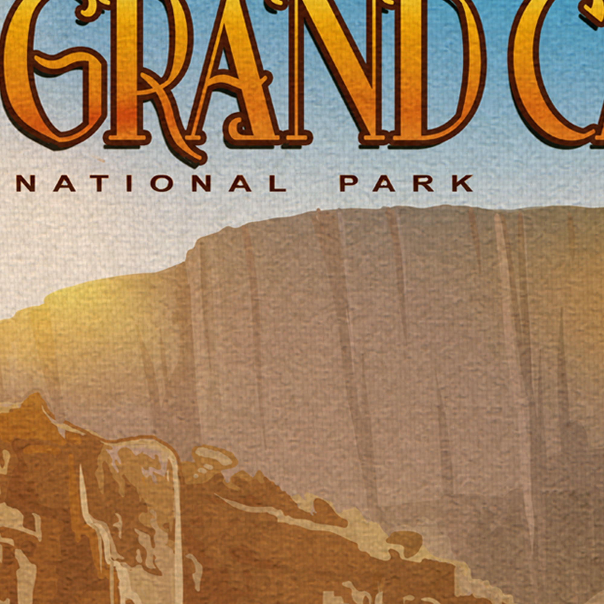 Grand Canyon by Old Red Truck Canvas Art