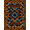 Brown Blue Tan, Pattern 18, variant on ODIKA 8'x10' Washable Area Rug Durable, Non-Slip Throw Retro Large Faded Ornamental Details Couch Checkered Door for Living Room, Under Sectional, Family