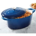 thumbnail image 3 of Horno holandés Crock-Pot de hierro fundido esmaltado artesanalmente, 7 litros, azul zafiro, 3 of 3