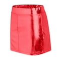 thumbnail image 6 of vigerkar Women Basic High Waisted Mini Party Bodycon Leather Short Skirt Red, L, 6 of 7