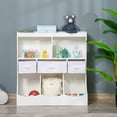 thumbnail image 2 of YYAo Kids Bookcase, Toy Storage Organizer Cabinet, Children Display Bookshelf with Drawers for Toys, Clothes, Books, White, 2 of 7