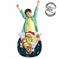 thumbnail image 3 of Space Storage Toy Bag Chair, World's Orbit with Spaceships Astronauts Satellites and Moon, Stuffed Animal Organizer Washable Bag, Small Size, Teal Blue, by Ambesonne, 3 of 3