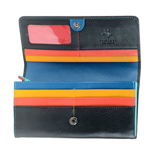Visconti TC7 Bifold Genuine Leather Checkbook Travel Wallet Holder Case Cover 