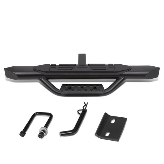DNA Motoring 2" Receiver Truck Bed Heavy Duty Stainless Steel 3.75"OD Oval Tow Hitch Step Bar