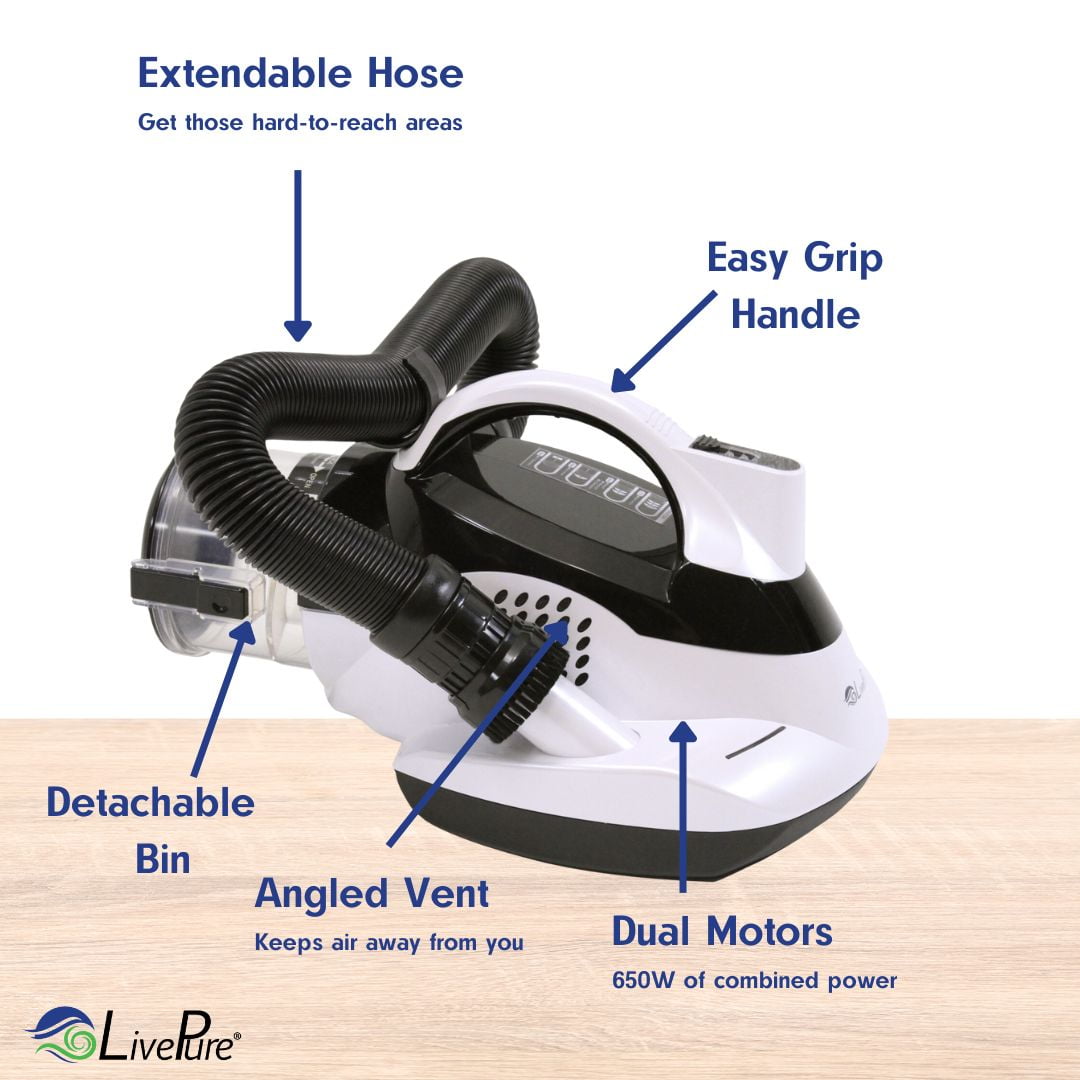 LivePure LP5000DMVC Ultramite Handheld UV Vacuum Cleaner
