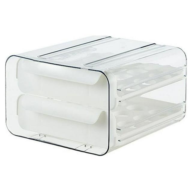 Egg Display Rack 2 Layer Large Capacity Egg Storage Container Fridge Organizer Food Container Household Supplies