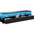 thumbnail image 2 of Black 4-Drawer TV Stand for Up to 80" Flat Screen / Modern Storage Solution for Multiple Rooms, 2 of 2