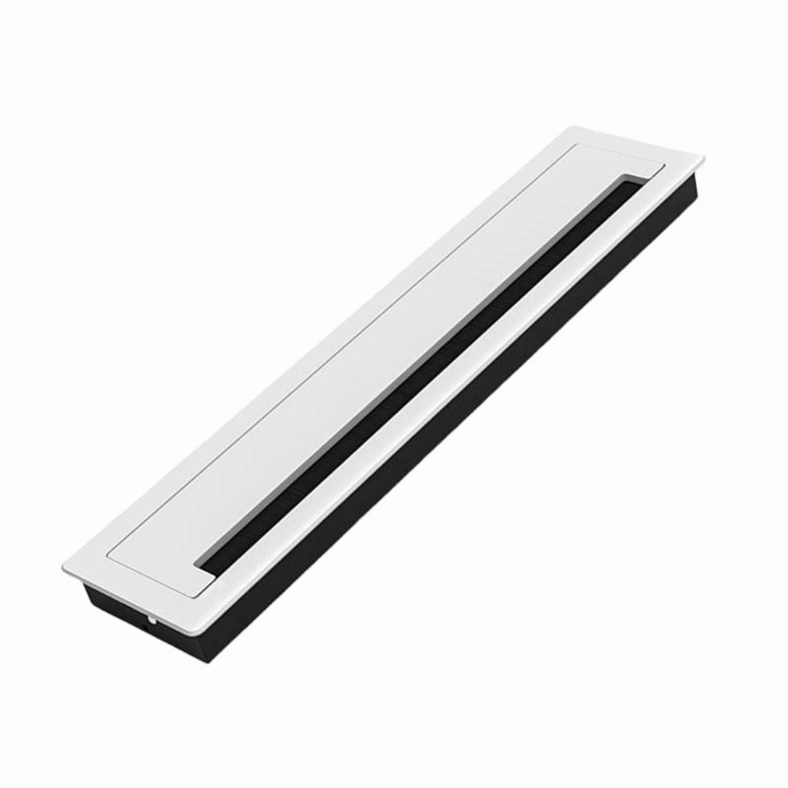 Thickening Desk Cable Management Grommets with Brush Homes Office Cord Organizer Inserts Rectangle Cable Hole Covers
