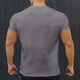 thumbnail image 5 of Blusas y camisas de manga corta y cuello redondo para hombre. Blusas casuales de verano para hombre, de manga corta, de color liso, con cuello redondo, para fitness. Blusas de poliéster para hombre., 5 of 5